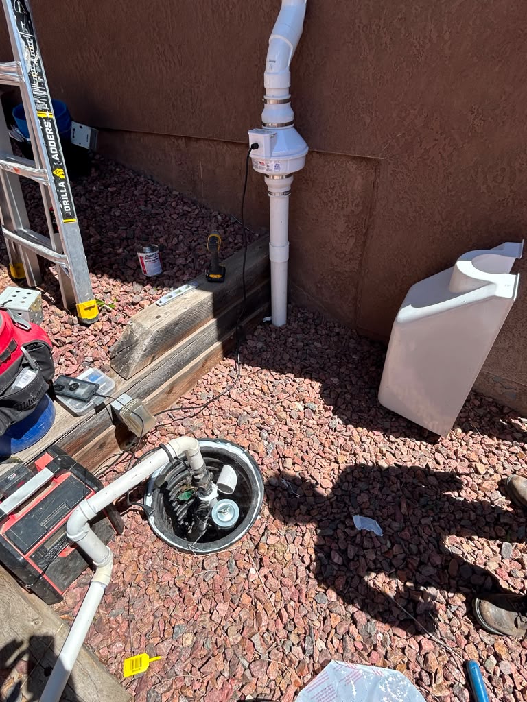 Radon mitigation exterior