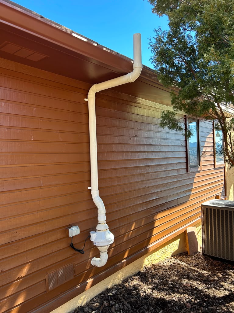 Crawl space vapor barrier upgrade with radon mitigation system tee'd off, pulling from under the vapor barrier