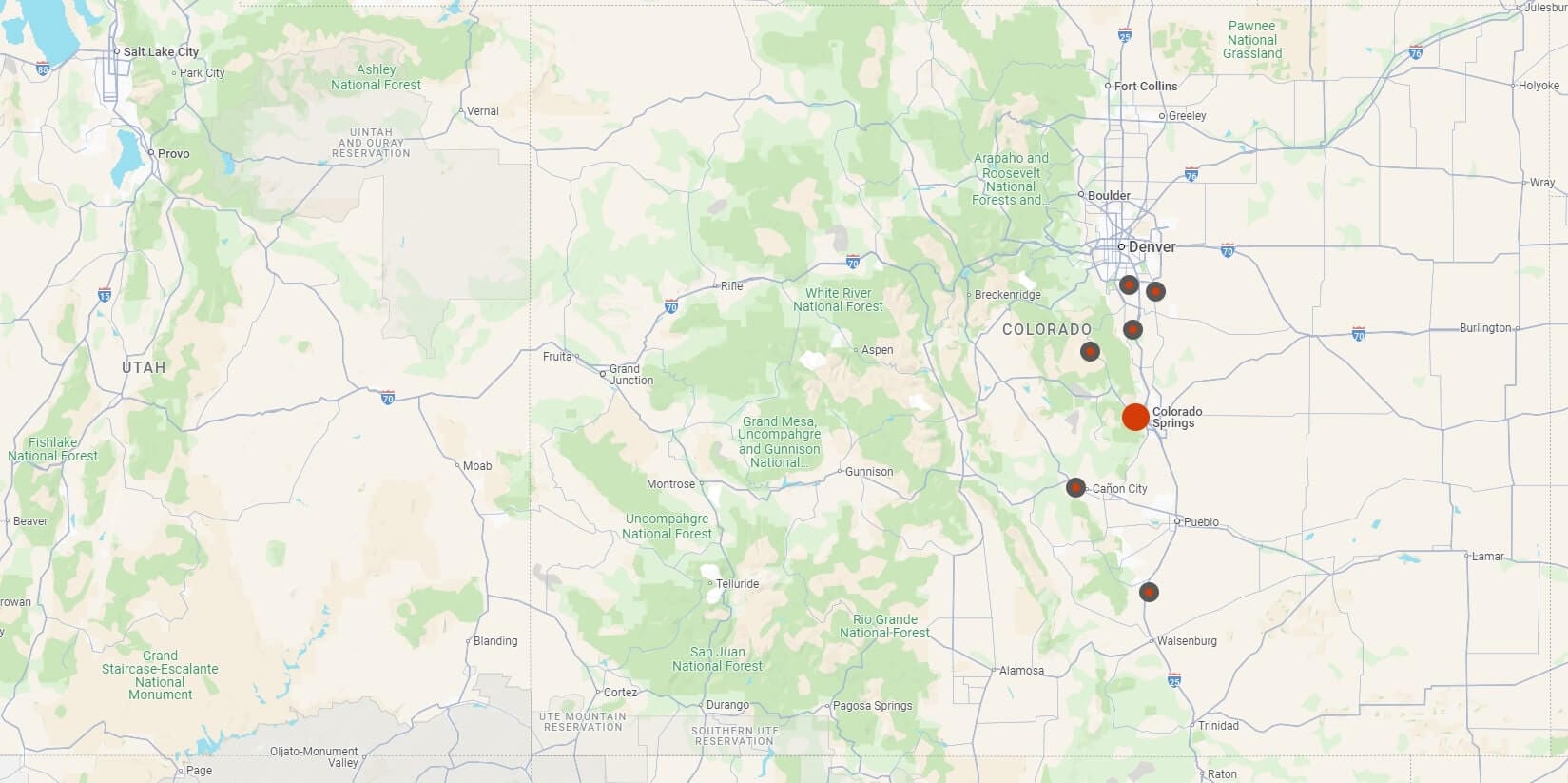 AAmerican Radon Solution LLC service area map